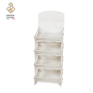 Miglior espositore in legno produzione EUROSUD Made in Italy betulla altezza 190 cm per negozi e supermercati - Product Image 5