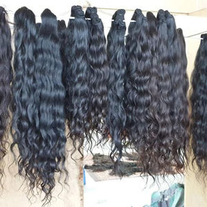 Extensiones de cabello Remy ondulado crudo virgen indio 100% cabello humano de color natural - Product Image 1