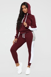 ชุดวอร์มมีฮู้ดสำหรับผู้หญิงชุดวอร์ม2ชุดมีฮู้ดสำหรับเล่นกีฬายิมแบบสั่งตัด - Product Image 4