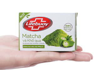 Jabón antibacteriano para lavarse las manos con matcha y melón amargo 90g - Product Image 3