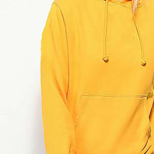 Servicio OEM Sudadera con capucha de algodón de Invierno para mujer Manga larga Amarillo Transpirable Tallas grandes Técnicas lavadas - Product Image 3
