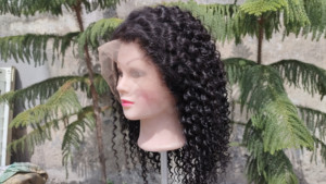 วิกผมมนุษย์บริสุทธิ์จากเวียดนาม100% ลูกไม้ฝรั่งเศสติดกาวด้านหน้าผมหยิกหยักศกทรงแอฟโฟรยาว16-22นิ้ว - Product Image 2