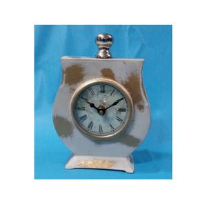 Reloj de mesa romano analógico con marco decorativo de Metal, grabado en relieve, niquelado, para el hogar y la Oficina, con acabado de plata antigua - Product Image 3