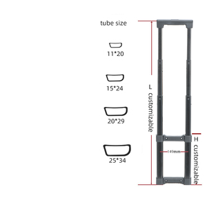 Accessoires de valise personnalisés poignée de valise rétractable en aluminium pièces de rechange de bagages poignée de chariot à bagages télescopique - Product Image 5