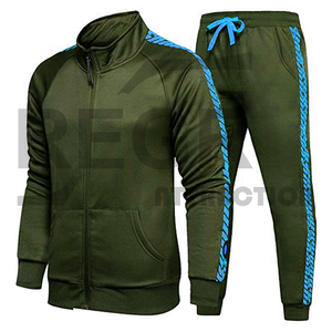 Wholesale OEM Fitted Sweatsuit Tracksuit Zipper Hoodies Jogging Men Jogger <b>Track</b> <b>Suit</b> - Product Image 5