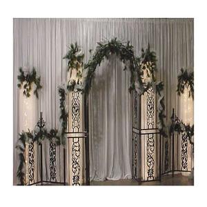 Accesorios DE BODA Marco de oro de hierro forjado telón de fondo hecho a mano cuadrado boda flor artificial telón de fondo a granel - Product Image 5