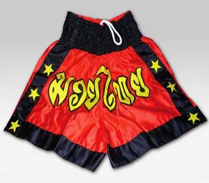 Offre Spéciale Arts Martiaux Noir muay thai short unisexe shorts thaïlandais muay à vendre court muay thai