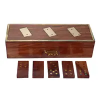 Juego de dominó antiguo, juego de madera con 28 dominó, para jugar en interiores, en venta