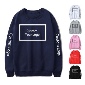 Venta al por mayor caliente Streetwear hombres cuello redondo sudadera de lana 320g transpirable moda personalizada 100% algodón - Product Image 6