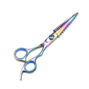 Tijeras de extensión de cabello de acero inoxidable de corte curvo Herramienta de corte de cabello de peluquería con dientes - Product Image 2