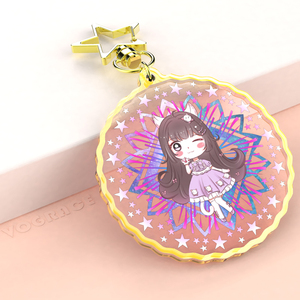 <span class=keywords><strong>Porte</strong></span>-clés en acrylique personnalisé, imprimé, irisé, découpé au laser, double face, holographique, mignon, <span class=keywords><strong>kawaii</strong></span>, dessin animé, par le fabricant - Product Image 3