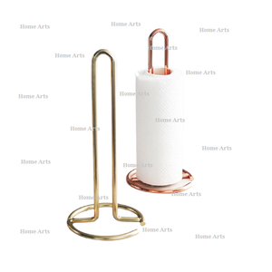 Juego de 2 servilleteros de color dorado y dorado rosa, servilletero de metal hecho a mano para uso en el hogar y la cocina - Product Image 1