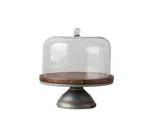 Unique Iron <b>Cake</b> <b>Stand</b> <b>With</b> <b>Glass</b> <b>Dome</b> for Table Decoration - Product Image 1