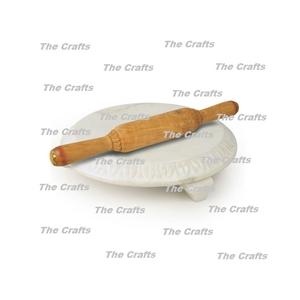 Rouleau à pâtisserie en bois et planche à rouler en marbre de conception admirable Taille et forme personnalisées Accessoires de cuisine Chakla Belan - Product Image 6