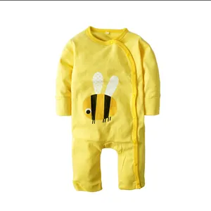 Best Verkopende Nieuwe Stijl Baby Boy Romper Cartoon Print Nieuwe Design Kleding 100% Biologisch Katoen Romper Groothandel Lage Prijs Katoen B