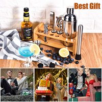 Ensemble de shaker Boston minimaliste en acier inoxydable écologique professionnel, kit de bar à cocktails pour la maison, boîte de couleur pour les barman nomades