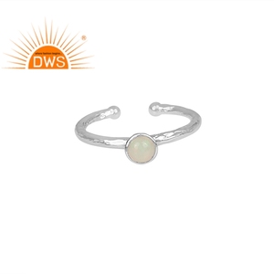 Handmade And Hand hammered Jewelry Supplier Ethiopian <b>Opal</b> Gemstone Fine <b>Silver</b> <b>Ring</b> Manufacturer - Product Image 1