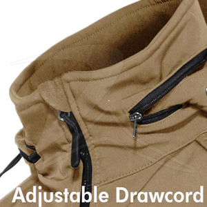 Ropa deportiva de invierno informal para hombre, chaqueta Softshell con capucha, transpirable, para correr, senderismo, a prueba de viento, impermeable, cierre de cremallera, lavado Plus - Product Image 5