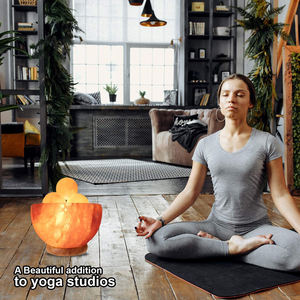 Impex โคมไฟชามไฟเกลือหิมาลัยคุณภาพดีแกะสลักงานฝีมือธรรมชาติสำหรับตกแต่งบ้าน - Product Image 6