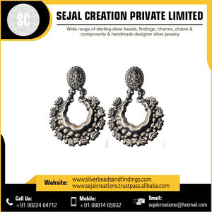 2021 Dernières boucles d'oreilles en argent sterling à la vente en gros du vendeur indien et du fournisseur en gros - Product Image 6