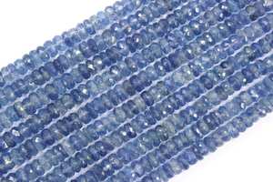 Piedra preciosa de cianita Natural de 8 pulgadas, cuentas facetadas, tamaño de 3,5-6,5 MM, fabricante al por mayor, alta calidad auténtica - Product Image 4