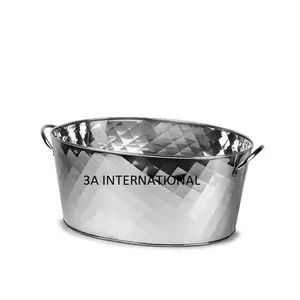 ถังแช่ไวน์ทรงรีสำหรับปลูกต้นไม้ในร่มกลางแจ้งอ่างไวน์ถังแช่ไวน์ทรงรีกัลวาไนซ์ - Product Image 1