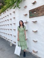 Nouveautés 2020 : Ensemble de jupes mi-mollet évasées à volants, motif floral, grande taille, pour femme, fabriqué au Vietnam, avec fermetures éclair naturelles