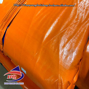 Bâche plastique bleue robuste double face anti-UV écologique tissée de poids moyen enduite unie, fournie directement par l'usine du Vietnam - Product Image 5