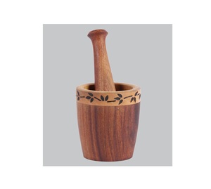 Mortero y mortero de madera de alta calidad, mortero y mortero de Material de alta calidad para comida, tamaño personalizado y venta - Product Image 6
