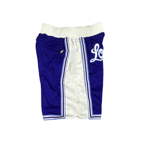 กางเกงขาสั้นบาสเก็ตบอลย้อนยุคของผู้ชายเสื้อทีมตาข่ายโพลีเอสเตอร์ระบายอากาศสำหรับเด็กผู้ชายกีฬาสไตล์ลำลองปักสีพื้น - Product Image 4