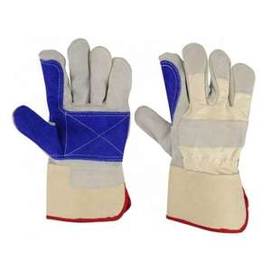 Gants de travail de sécurité supérieure Gants en cuir/jean/coton - Product Image 4