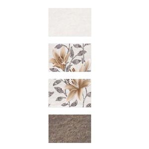 Diseño 3D de flores de color rosa con azulejos de pared de cerámica de color blanco 300x450mm - Product Image 4