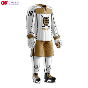 2021 conception personnalisée attirail sergé équipe Hockey sur glace maillot ensemble en gros Sublimation noir mode vêtements de Hockey sur glace - Product Image 3