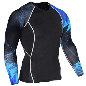 เสื้อรัดรูปแขนยาวพิมพ์ลาย3D สำหรับผู้ใหญ่ Jiu Jitsu เสื้อออกกำลังกายป้องกันแสงแดด - Product Image 3