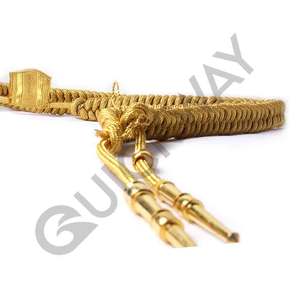 Aiguillettes superventas, Oficial de alambre dorado, precio razonable, Aiguillettes de calidad superior con puntas doradas - Product Image 1