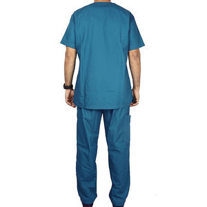 Bata quirúrgica de algodón, uniformes médicos de enfermería, de manga corta, para hospital, venta al por mayor - Product Image 3