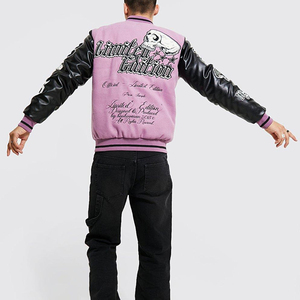Chaqueta de béisbol de manga larga para hombre, chaqueta personalizada de último diseño, lisa, en blanco, al por mayor - Product Image 6