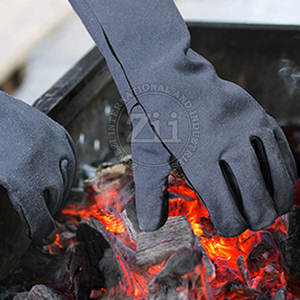 High Quality Anti-Cut Heat Resistant Leather Welding Gloves Touch <b>Screen</b> Compatibility Anti-Impact Safety Gloves Wholesale - Product Image 5