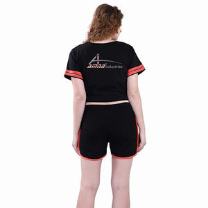 Ensemble de T-Shirt décontracté pour femmes, vêtements de nuit courts, grande taille, promo, été - Product Image 4