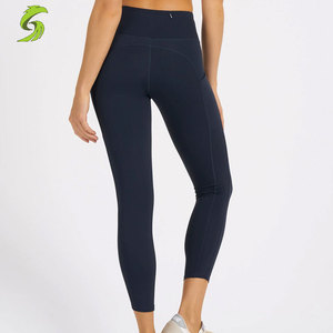 Leggings taille mi-haute pour le fitness et le yoga avec cordon de serrage sur le devant, respirants, antibactériens, design décontracté (toutes saisons) - Product Image 1