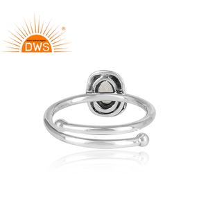 Anillo de piedras preciosas de cristal de cuarzo Natural para mujer, joyería al por mayor, anillo de Plata de Ley 925 oxidado, proveedor de joyería - Product Image 4