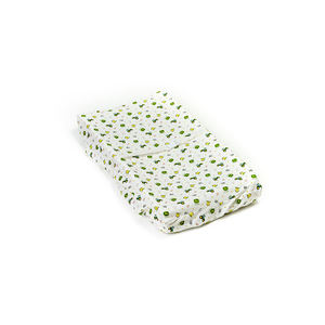 Housse pour matelas de bébé fille, tapis à langer 100% coton, organique - Product Image 1