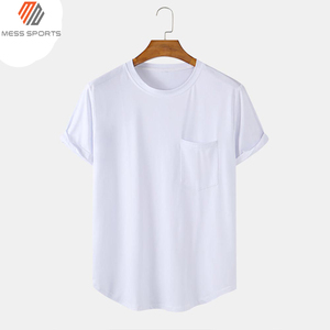 เสื้อยืดคอกลมแขนสั้นสีพื้นสำหรับผู้ชาย ดีไซน์สั่งทำได้ เนื้อผ้านุ่ม ยืดหยุ่น สวมใส่สบาย ผลิตจากผ้าฝ้าย - Product Image 3