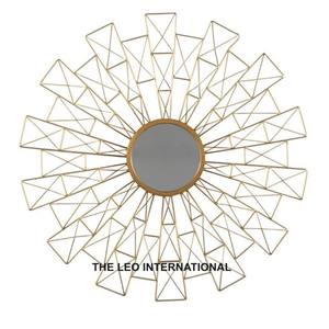 Iron Metal <b>Round</b> Shape Gold Finished Fancy Style Modern Wall <b>Hanging</b> Luxury Home Accent Decorative Sculpture - Product Image 3