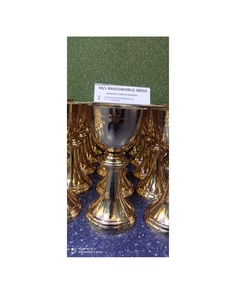 Cáliz de Latón Pulido de Estilo Religioso Clásico, Artículos Religiosos, Arte y Coleccionismo, Brassworld India - Product Image 1