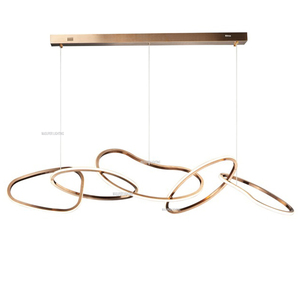 In acciaio inox moderno e minimalista casuale cafe ufficio gran oro <span class=keywords><strong>cerchio</strong></span> <span class=keywords><strong>lampadario</strong></span> - Product Image 3