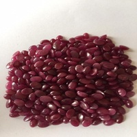 Pierres précieuses en rubis naturel de qualité AAA, taille ovale, rouge, traitées thermiquement, 260 carats