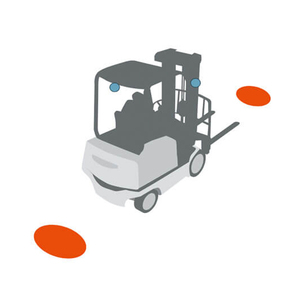 Luz LED de advertencia para carretilla elevadora, alta calidad, resistente al agua, 12v, 24v - Product Image 4