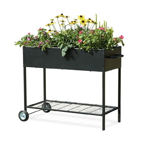 Maceta de hierbas al aire libre de cama de jardín elevada de Metal para decoración de jardín doméstico - Product Image 1