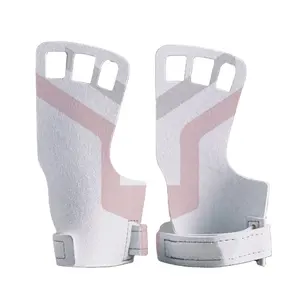 Poignées de gymnastique en carbone, personnalisable avec Logo, pour la musculation, haltérophilie, 3 trous - Product Image 1